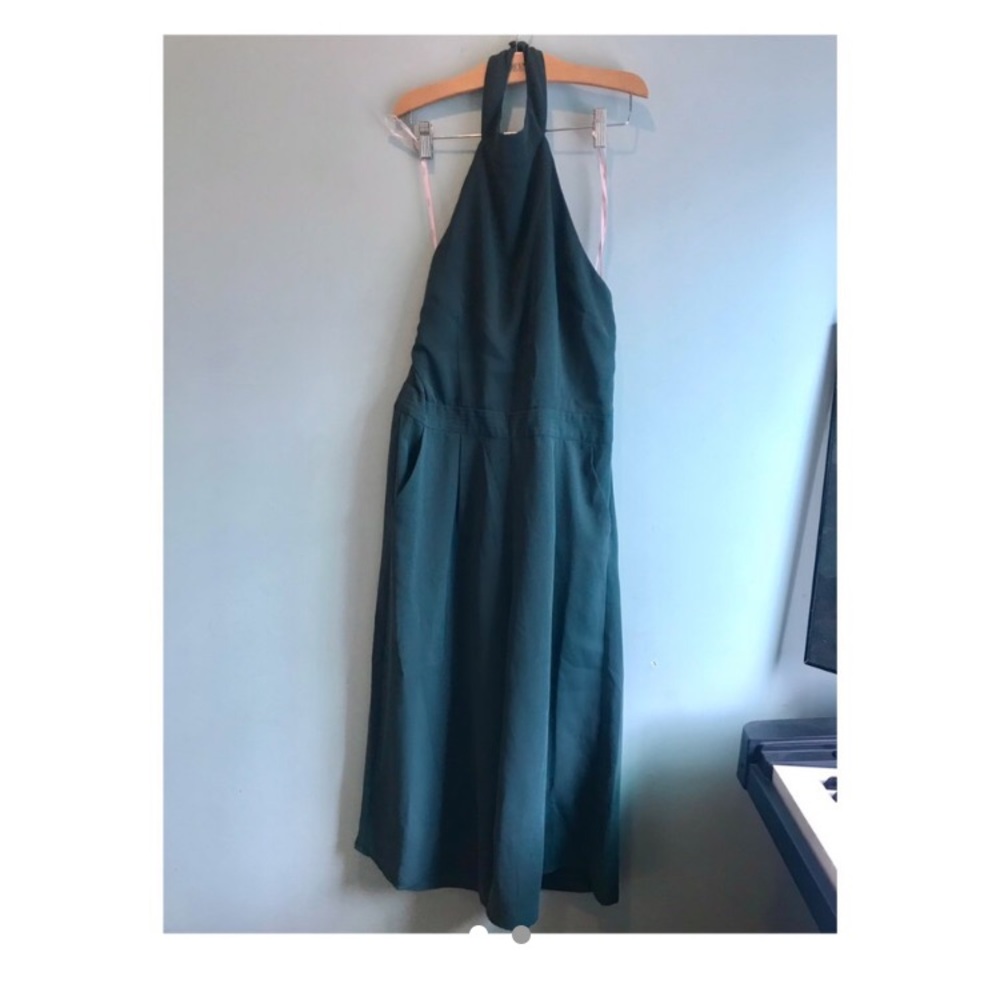 Forever 22 Green High Neck Jumpsuit